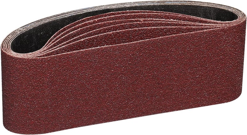 POTUINOM 3 x 21 Inch Sanding Belts 60 Grits - 6 Pack Sander Belts for Belt Sander Aluminum Oxide Sanding Belt Best for Sanding Wood,Metal and Paint-6 Pack - Image 1